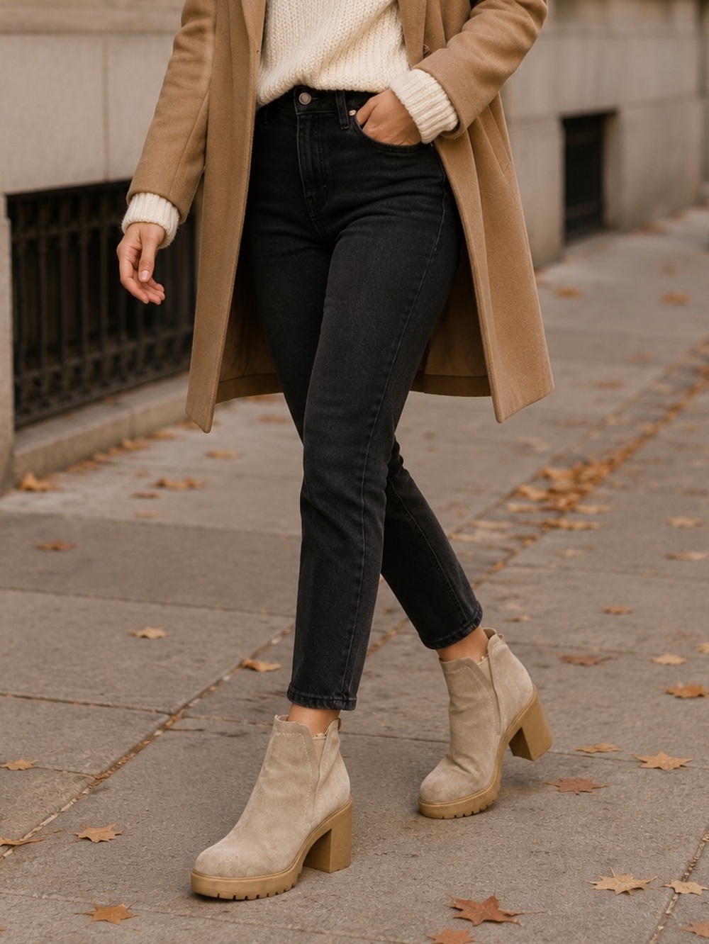 Dolce Vita Suede Lug Sole Platform Ankle Booties w/Chunky Block Heel